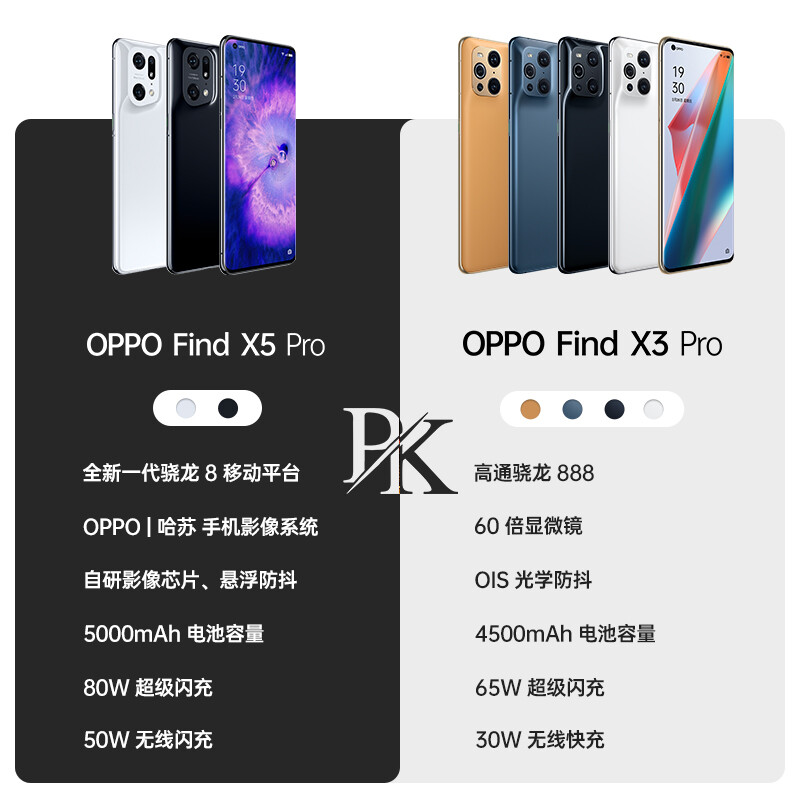 OPPO Find X5 Pro 8+256GB 黑釉 全新骁龙8 自研影像芯片 哈苏影像 5000万双主摄 120Hz 80W超级闪充 5G手机
