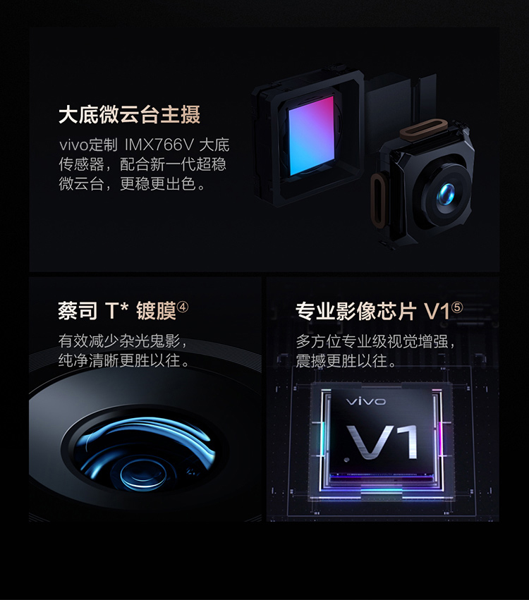vivo X70 Pro 5nm旗舰芯片 专业影像芯片V1 蔡司光学镜头 120Hz高刷 3200万前置摄像 5G手机